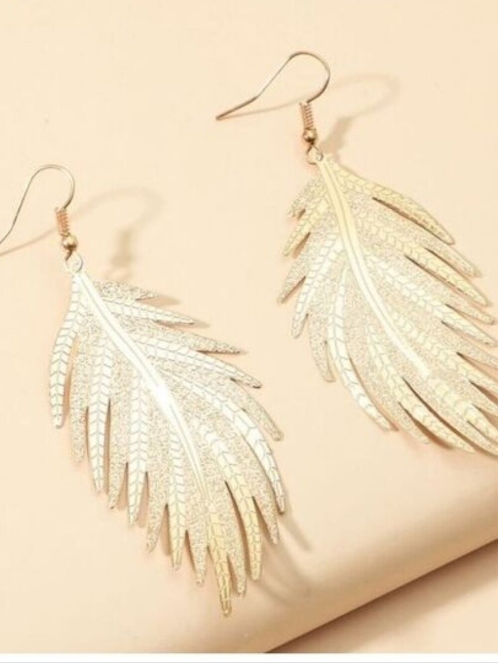 Shein Gold Leaf Earrings - Picture 5 of 8
